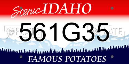 561G35 Idaho License Plate