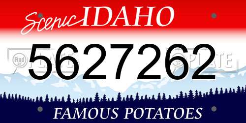 5627262 Idaho License Plate