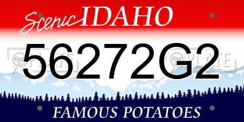 56272G2 Idaho License Plate