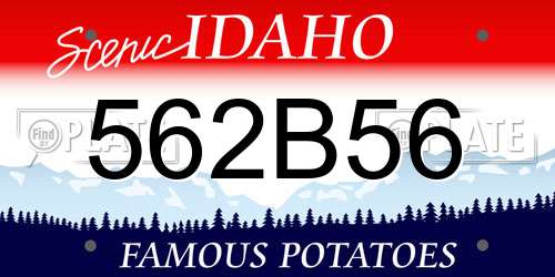 562B56 Idaho License Plate