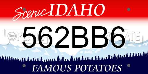 562BB6 Idaho License Plate