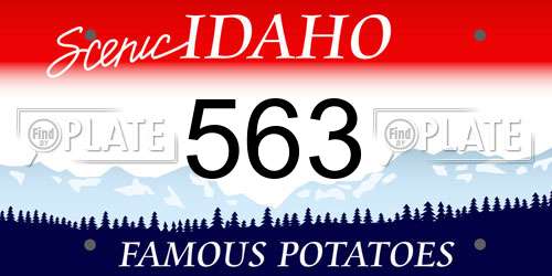 563 Idaho License Plate