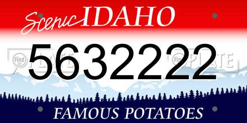 5632222 Idaho License Plate
