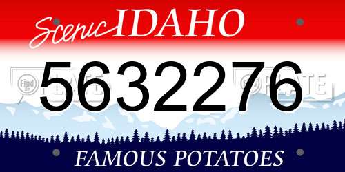 5632276 Idaho License Plate