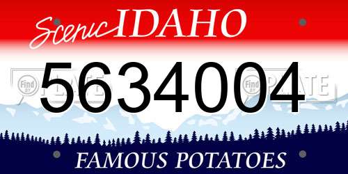 5634004 Idaho License Plate