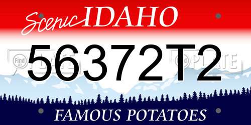 56372T2 Idaho License Plate