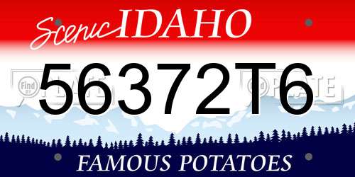 56372T6 Idaho License Plate