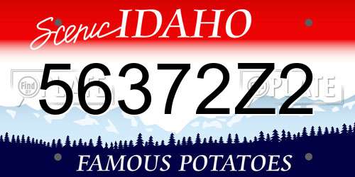 56372Z2 Idaho License Plate