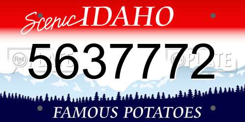 5637772 Idaho License Plate