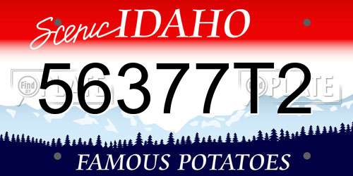 56377T2 Idaho License Plate
