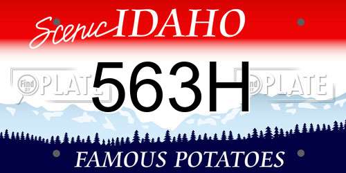 563H Idaho License Plate