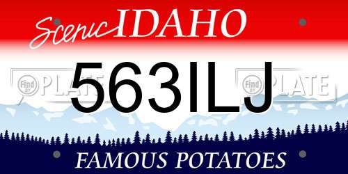 563ILJ Idaho License Plate