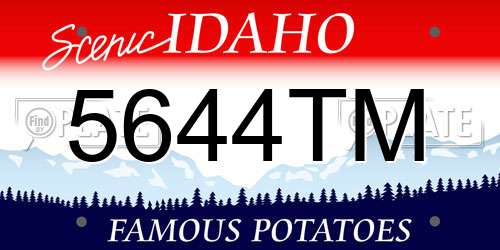 5644TM Idaho License Plate