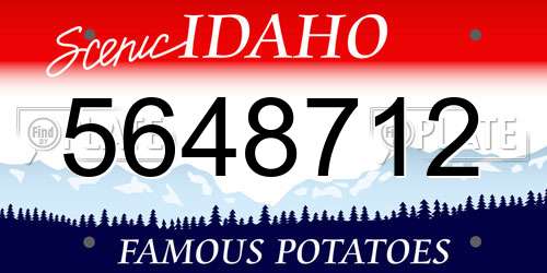 5648712 Idaho License Plate