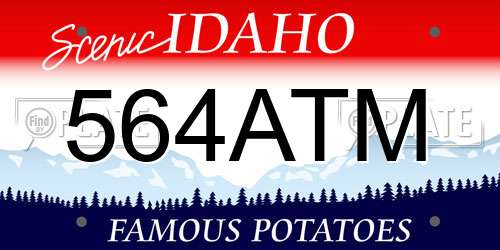 564ATM Idaho License Plate