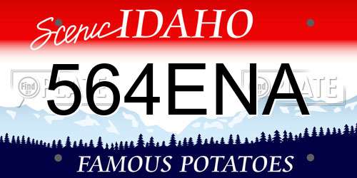 564ENA Idaho License Plate