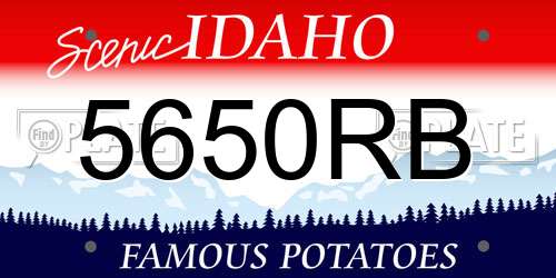 5650RB Idaho License Plate