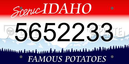 5652233 Idaho License Plate