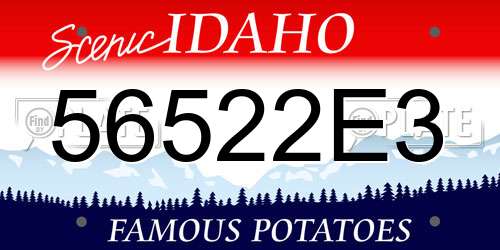 56522E3 Idaho License Plate