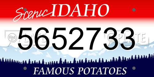 5652733 Idaho License Plate