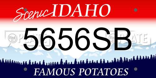 5656SB Idaho License Plate