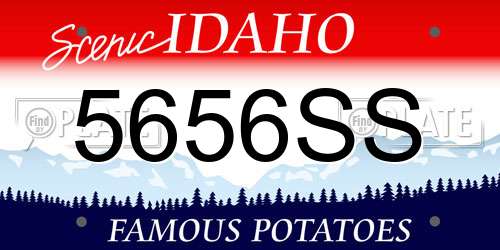 5656SS Idaho License Plate