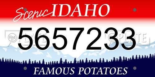 5657233 Idaho License Plate