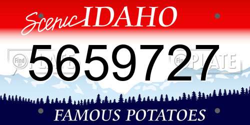 5659727 Idaho License Plate