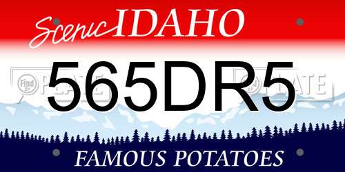 565DR5 Idaho License Plate