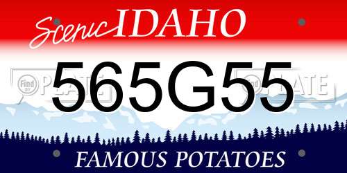 565G55 Idaho License Plate