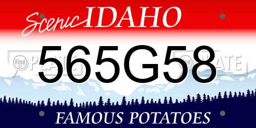 565G58 Idaho License Plate