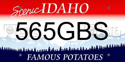 565GBS Idaho License Plate