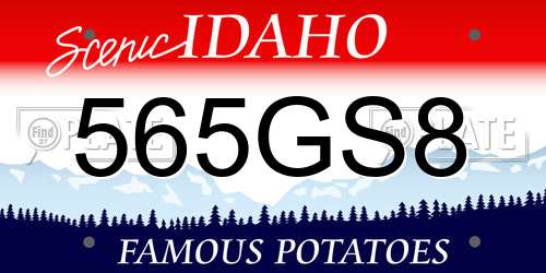 565GS8 Idaho License Plate