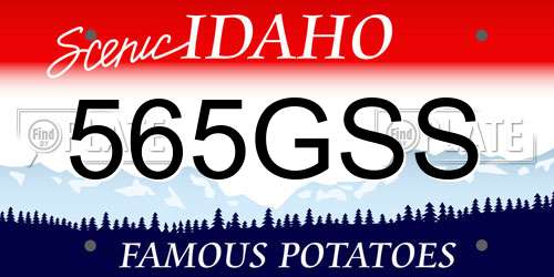 565GSS Idaho License Plate