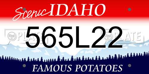 565L22 Idaho License Plate