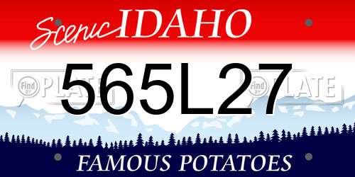 565L27 Idaho License Plate