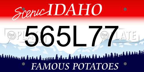 565L77 Idaho License Plate