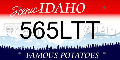 565LTT Idaho License Plate