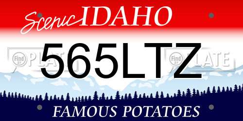 565LTZ Idaho License Plate