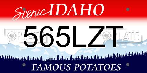 565LZT Idaho License Plate