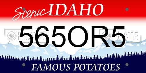 565OR5 Idaho License Plate