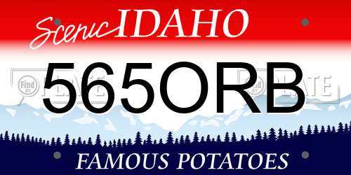 565ORB Idaho License Plate