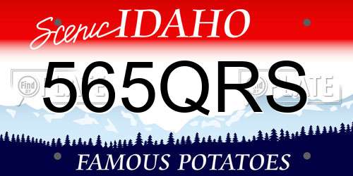 565QRS Idaho License Plate