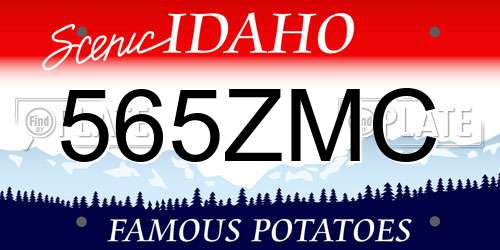 565ZMC Idaho License Plate