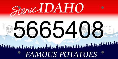 5665408 Idaho License Plate