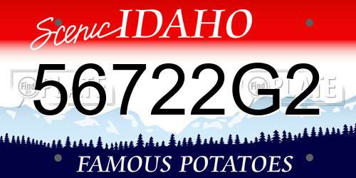 56722G2 Idaho License Plate