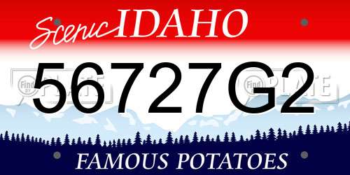 56727G2 Idaho License Plate