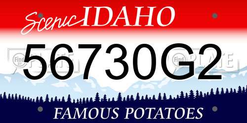 56730G2 Idaho License Plate