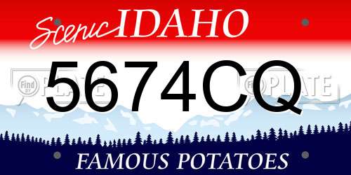 5674CQ Idaho License Plate