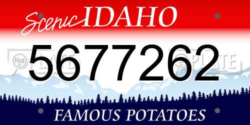 5677262 Idaho License Plate